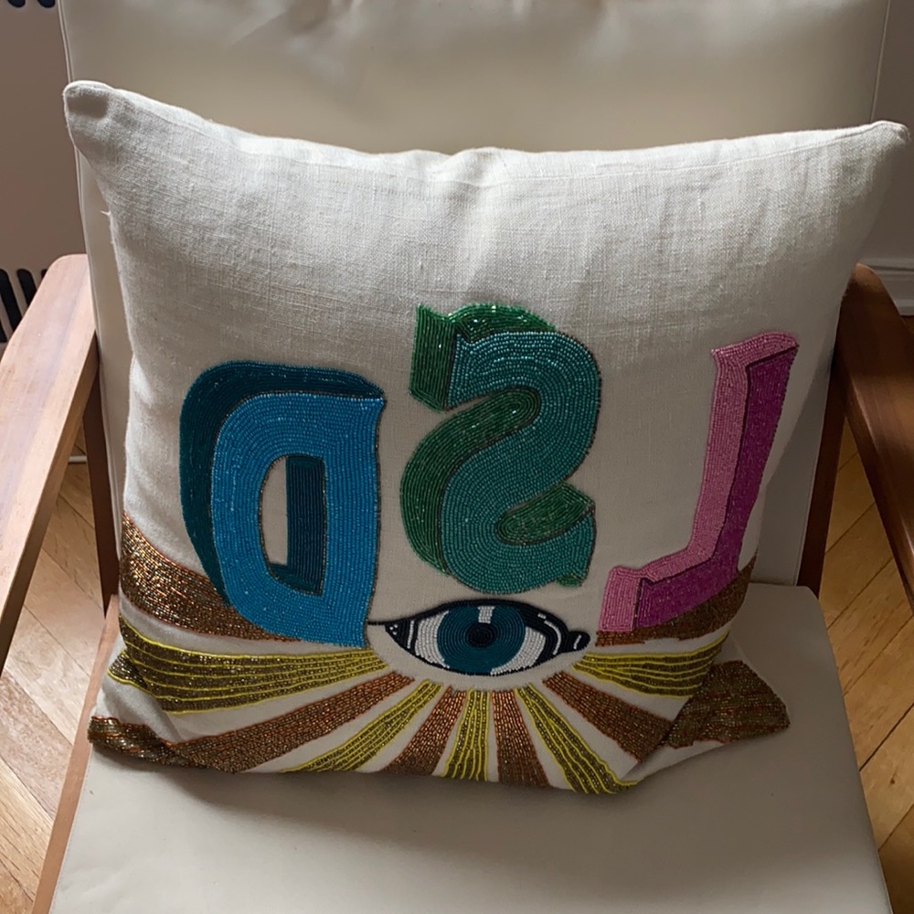 Jonathan Adler LSD sequin pillow